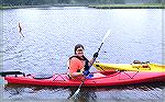 OceanPinesForum.com member JoAnn (Valhalla) paddling on Manklin Creek.