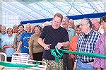 OPA Director Reid Sterrett cuts the ribbon at the Ocean Pines indoor pool grand opening in 2007.