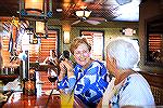 Jeanette Reynolds and friend enjoy a drink at the Sunset Bar Grille.