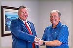 Ocean Pines General Manager John Viola welcomes new Chief of Police Tim Robinson 