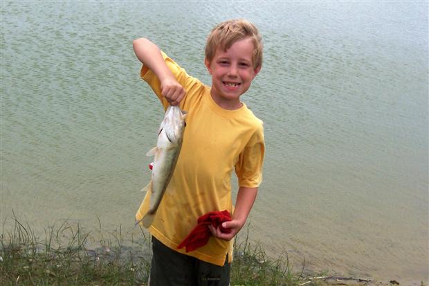 Morgan Herring and his catch