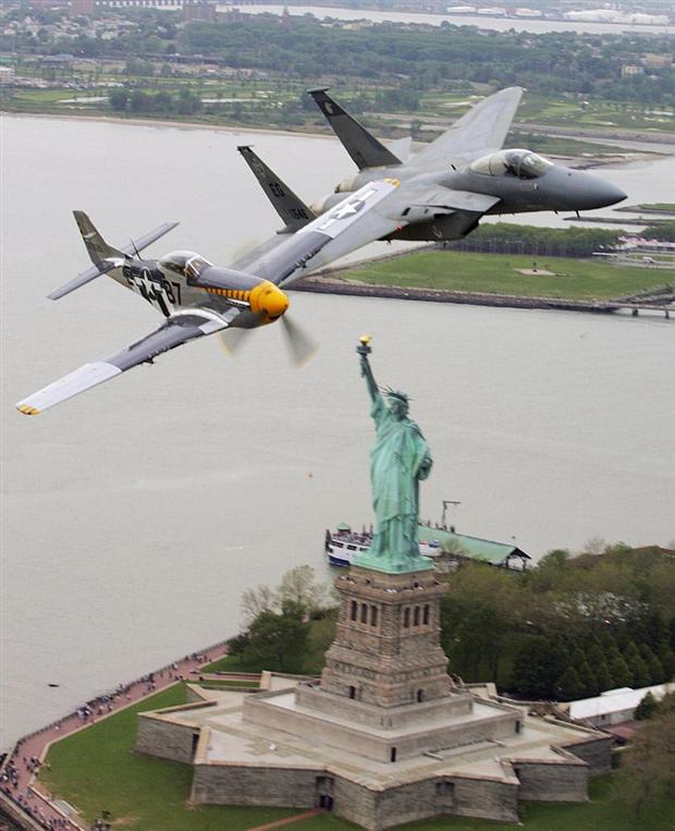 P-51 and F-15 at NYC