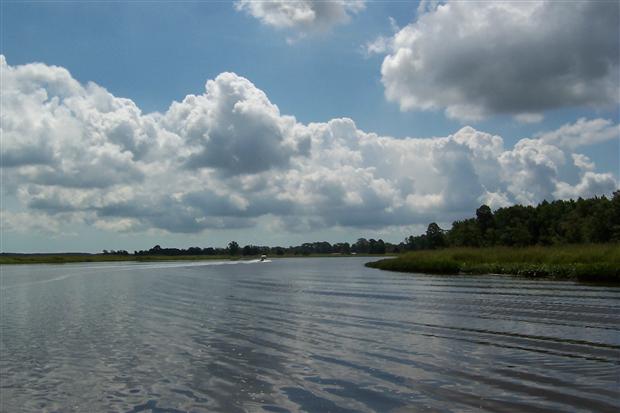 Nearing Pocomoke Sound