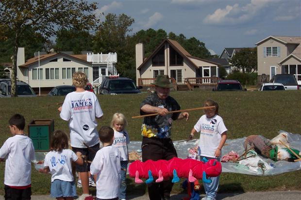 Puppet Man at ALS walk.