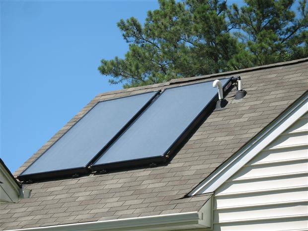 solar collectors installed