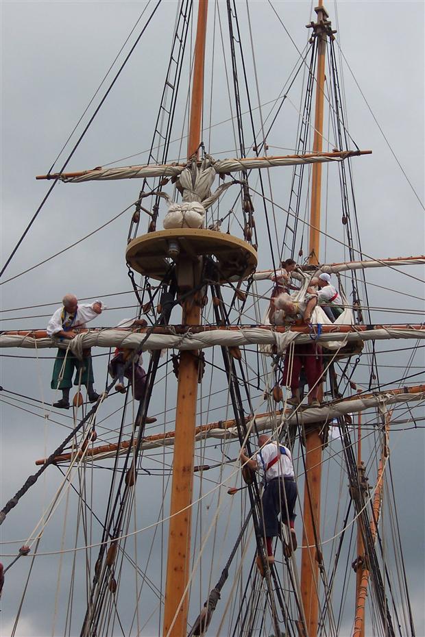 Crew Raises Godspeed Sails