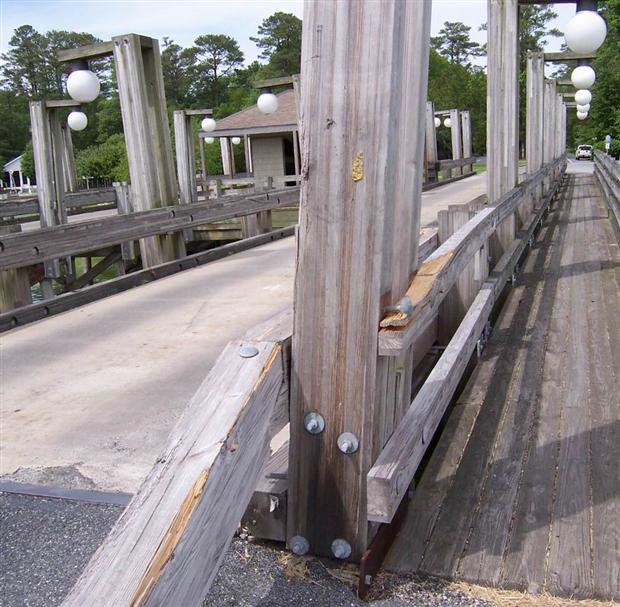 Bridge damage at N. Entrance