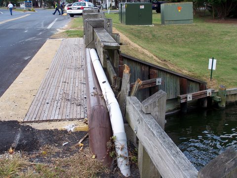 Damage to the bridge