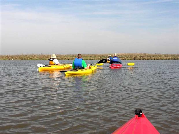 Kayaks on the Mispillion River
