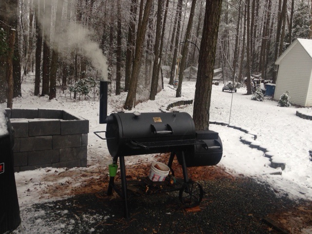 smoking in snow