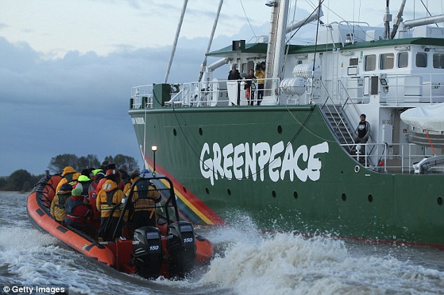 GreenPeace ship & small inflatable