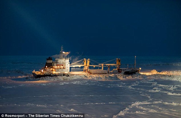 Russian ship ice-bound