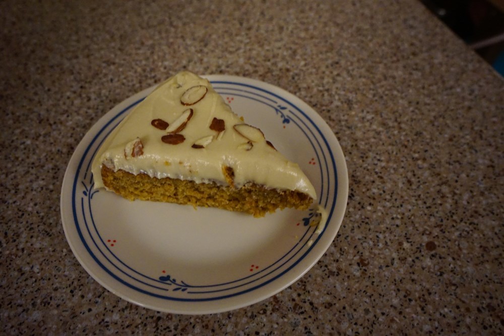 Slice of Pumpkin Almond Cake