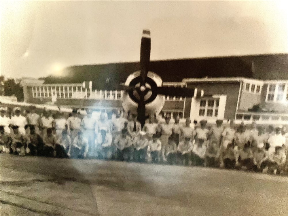 Dad in front of one of his planes