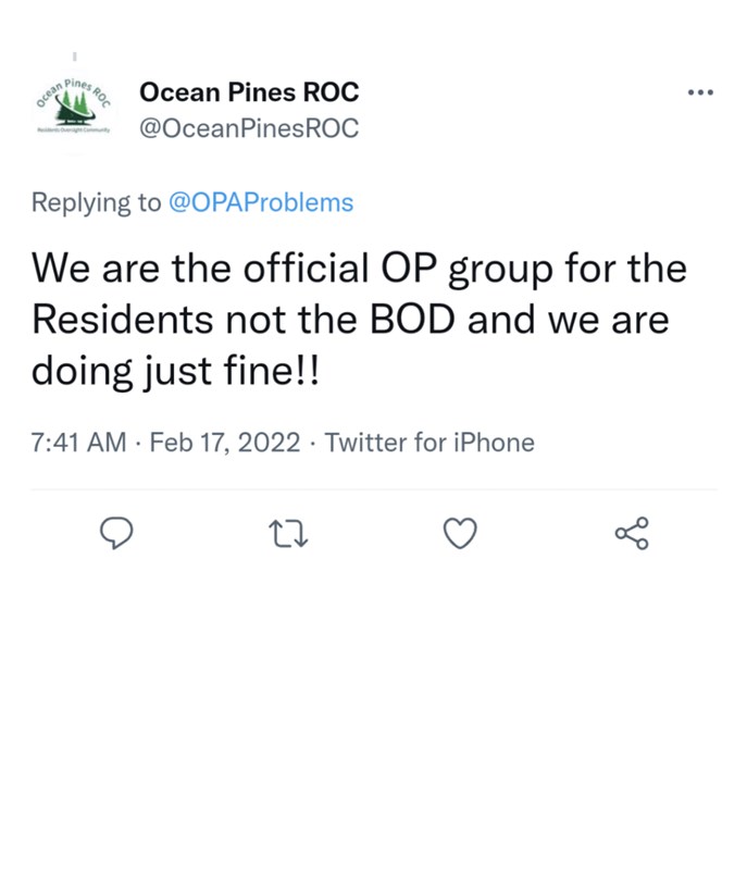 ROC Twitter post