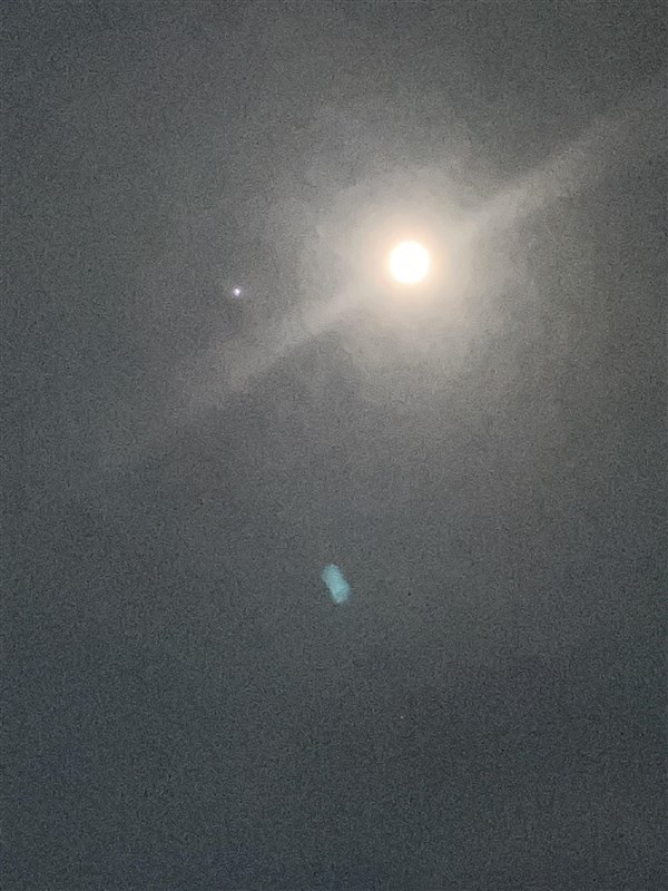 Moon and Jupiter together