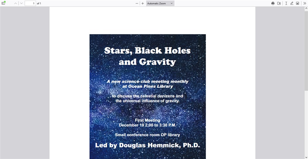 Annouce Doug Hemmick Astro Club