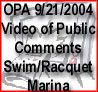 Swim/Racquet Marina Comments 