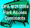 Park Access Comments 