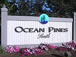 Sign at South Gate entrance to Ocean Pines, Maryland.