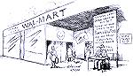 Cartoon drawn by Jim Adcock, Editor/Publisher of the Ocean Pines Gazette. Appeared in July 21, 2004 Edition of the Gazette to highlight the dangerous left turn on to US Route 50 when exiting Walmart/H