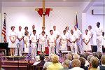 Sea Chanters perform at Community Church at Ocean Pines on 8/15/2004. The event was also the fundraiser kickoff for the Worcester County Veterans Memorial at Ocean Pines.