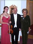 Guest violinist Stefani Allison Collins is shown with maestro Donald C.Buxton and Symphony Society President Andrea Barnes. Stefani, a resident of Greensboro, North Carolina is a tenth grade student a