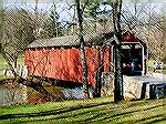 Covered bridge in Lancaster, PA on a beautiful Christmas day 2004.  Taken with a digital Finepix S620.