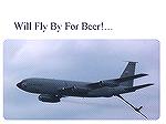 The KC-135 air refueling tanker flown by Major Jack Barnes III for the Pa. Air National Guard. The nose art on one of their planes is painted with the term "Let's Roll" in memory of the commercial air