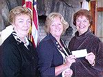 The Worcester County Veterans Memorial Co-chairmen are pleased to receive a donation of $1,000 from the Republican Women of Worcester County.  Shown above Roseann Bridgman, Jan McDonald, President of 