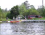 Kayakers in the 6/5/05 Paddle for Cancer launch at Sassafras Landing in the Assawoman Wildlife Area.