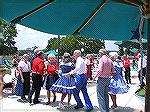 Pinesteppers dance-it-up at the Sports Core Pool on July 4th, 2005.