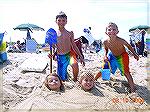 Fourth Generation Ocean Pines kids enjoying a day at the beach.
(Also could be titled "Kids enjoy ground breaking ceremony for new community center".)