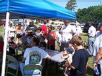 Young Anglers line up for registration at the Ocean Pines Anglers Club Teach A Kid To Fish Day 2005.
