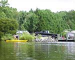 A place to launch kayaks to the right of the Whitehorse boat ramp.  (For a report on a 8/28/05 kayak trip.)