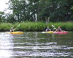 Kayakers on the St. Martins River up stream from the Whitehorse boat ramp. (For a report on a 8/28/05 kayak trip.)