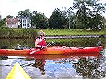 Carol G. and I waiting for the rest to launch.  Aug 27 Bishopville paddle.