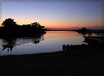 9/4/2005 Sunset seen from the Old Ferry Landing at Assateague.  (For use in kayak trip report.)