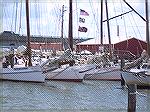 A few of the 5 Skipjacks tied up at Deal Island following the Labor Day race. 2005