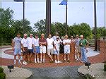 A crew of veterans from all branches of service toiled under former marine Bill Rakow and laid sod at the Worcester County veterans memorial at Ocean Pines. 9/22/05
