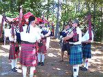 A group of bagpipers preparing to play at the Celtic festival in Furnace Town. October 2005
