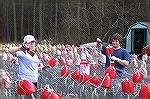 Elizabeth and Andrew, relatives of waterman Dave Webster from Dames Quarter, express their sentiment on the pay received for painting 1000 crab pot buoys.