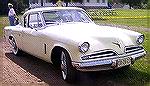 The 1953 Studebaker was one of the most advanced styled cars of its day and seldom seen restored. This one similar to but not same car as owned by Jack Barnes in the 1960s.