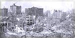 Panoramic view of the destruction in the San Francisco financial district after the earthquake and fire.