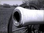 A cannon at Antietam Battlefield, taken 
April 27, 2006 with Fuji Finepix S620Z. On one day in September 1862, 23,000 Americans were killed or injured; the bloodiest battle our country ever participa