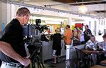A scene during video taping of an OPA advertisement by Comcast.
