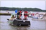 Tom Stotz dressed as Elvis with wife Diane and friends Barbara and Trish getting the crowds attention. William Sullivan was bringing up the rear as the Gambler. 