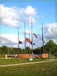 Solitary, tranquil and peaceful was the Veterans'Memorial at Ocean Pines on the evening of Sept 11, 2006. What a spectacular sight!  This photo could never capture the full impact of the moment.