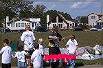 Ocean Pines resident known as the Puppet Man keeps the kids busy at S&R Club during the ALS walk  