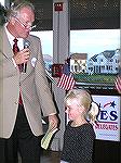Michael James and daughter at a fundraiser for Michael James at the Ocean Pines Yacht Club on 10/8/2006.